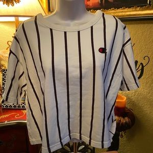 Champion Striped Crop T-shirt